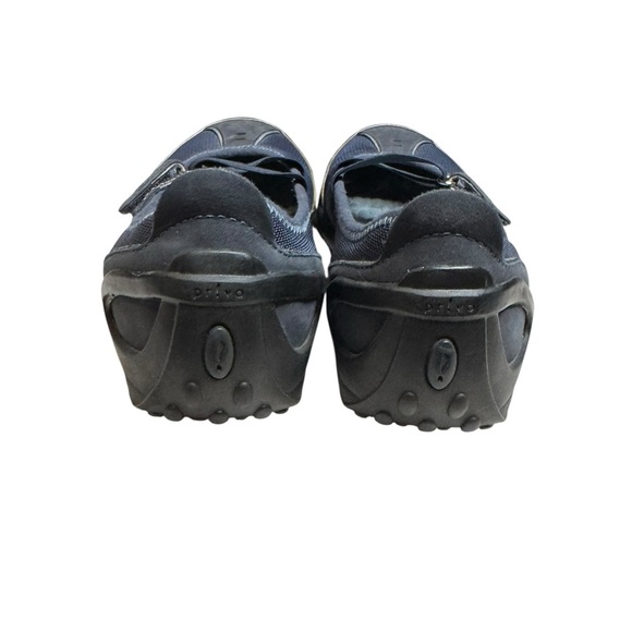 Privo by Clarks Mary Jane Flats 7M Navy Blue Comfort Mesh Leather Slip On - Picture 4 of 6